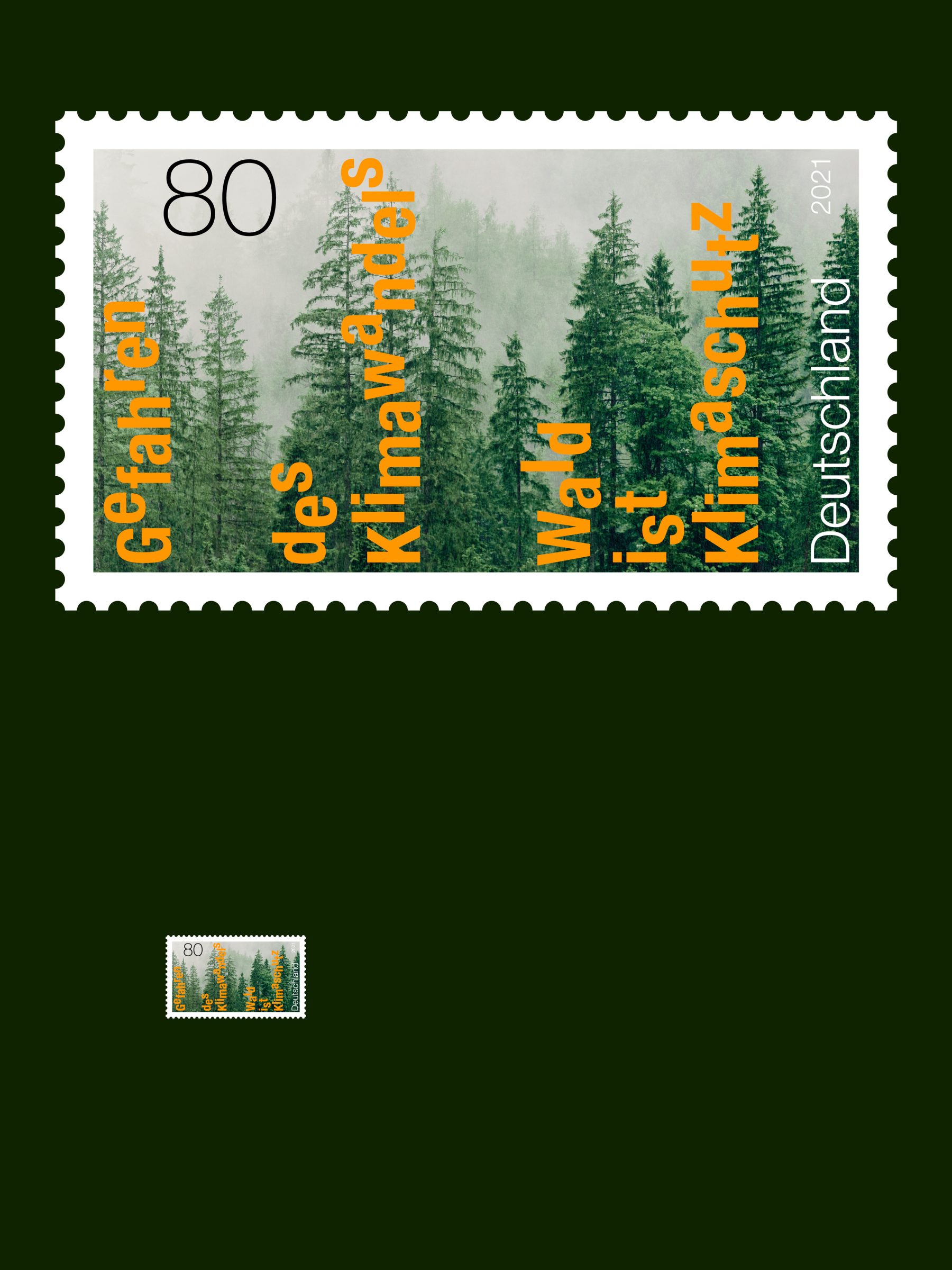 Special postage stamps, Gefahren des Klimawandels – Wald ist Klimaschutz, 2021, Federal Ministry of Finance, David Fischbach