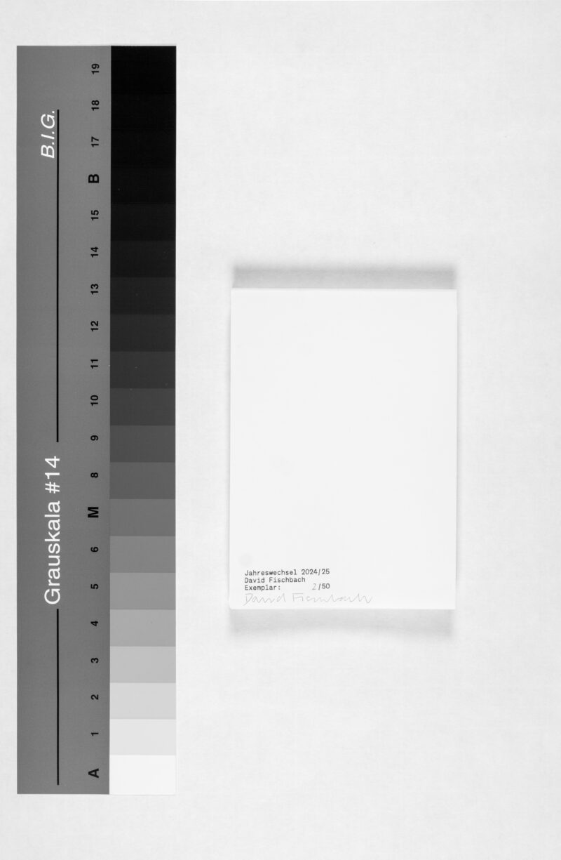 Turn of the year 2024/25, Poster black and white, David Fischbach