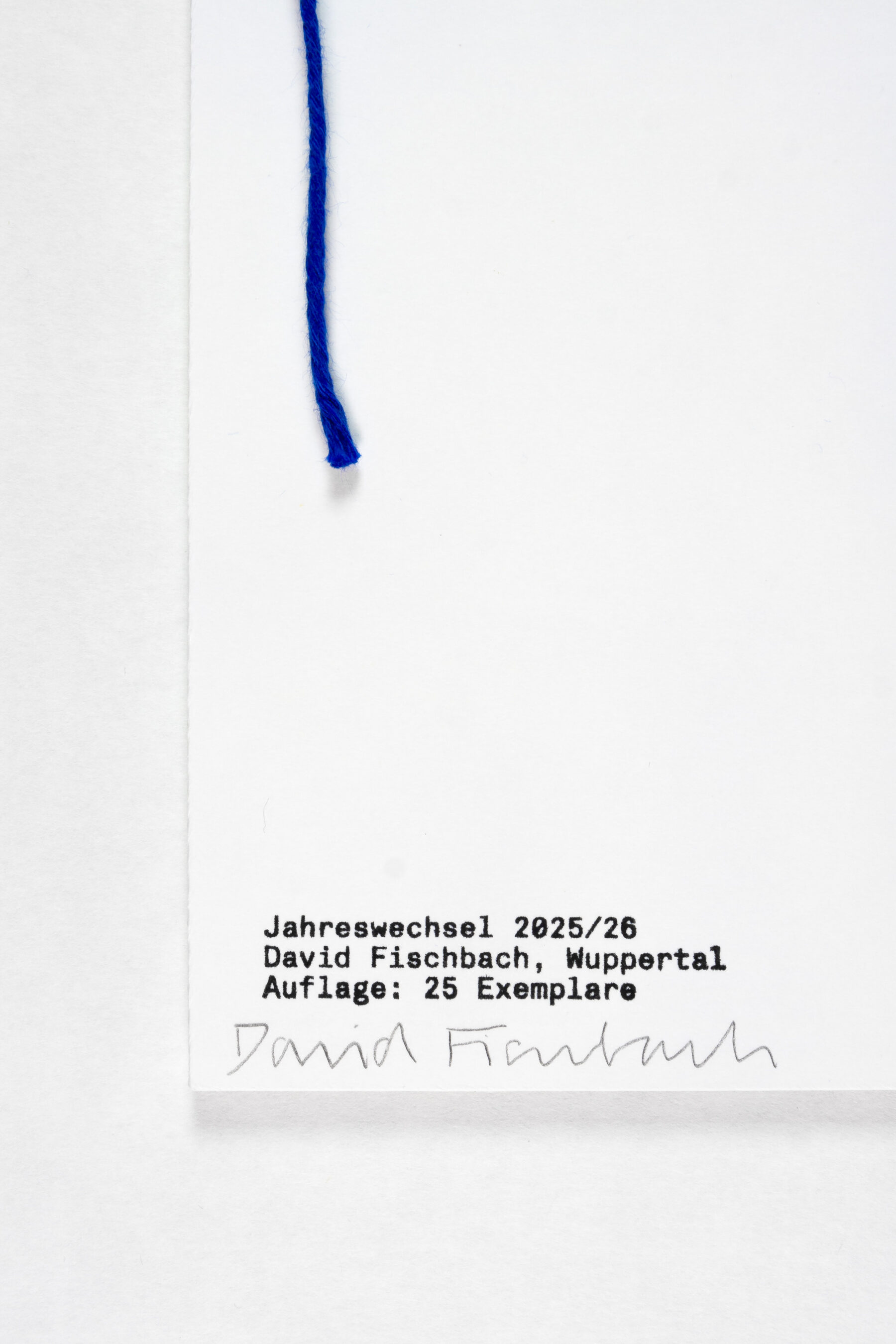 Turn of the year 2025/26, David Fischbach