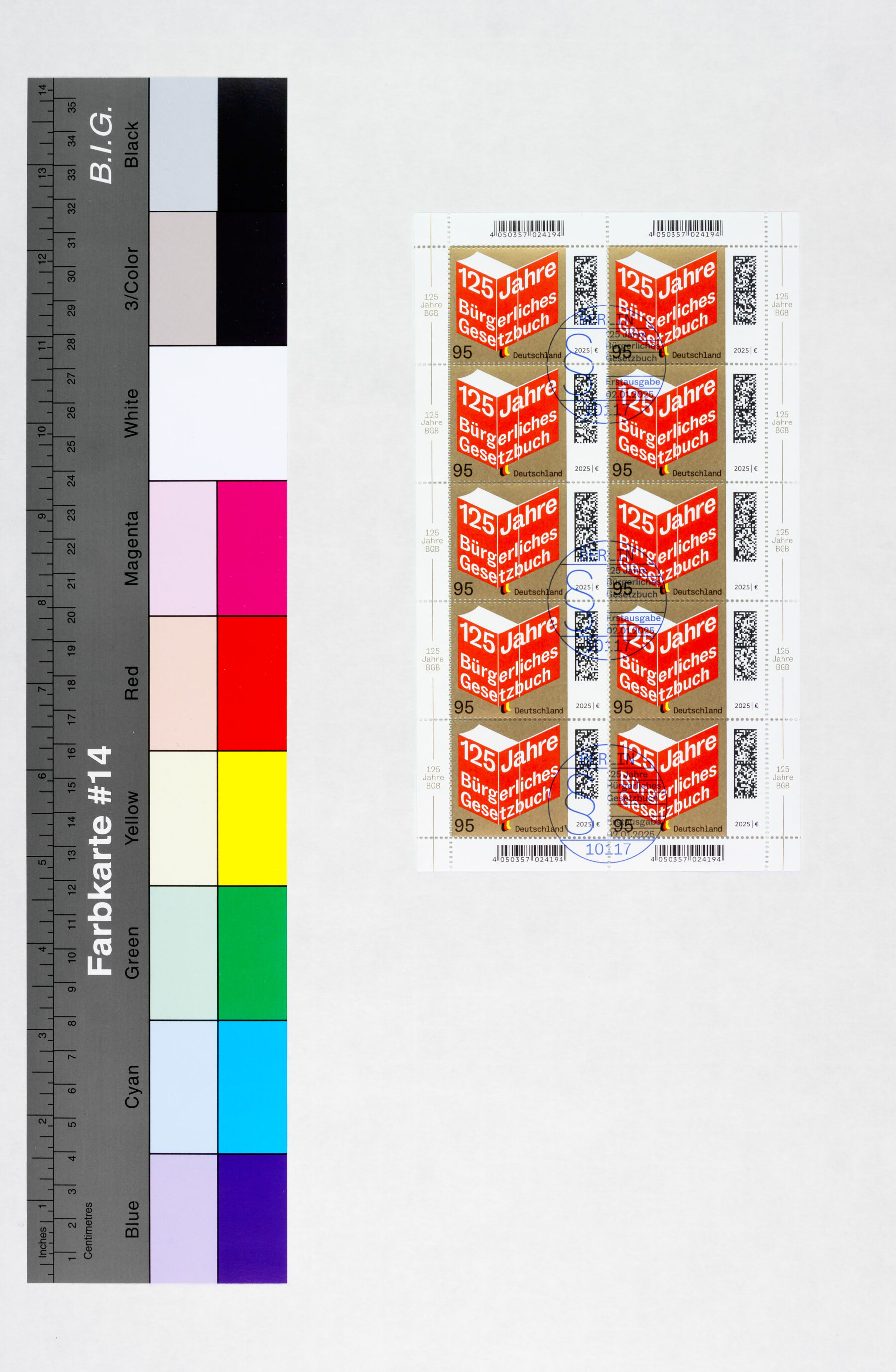 Sonderpostwertzeichen 125 Jahre Bürgerliches Gesetzbuch, 2025, Bundesministerium der Finanzen, David Fischbach