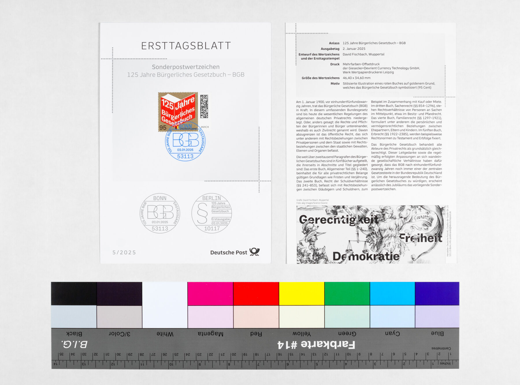 Special postage stamps, 125 Jahre Bürgerliches Gesetzbuch, 2025, Federal Ministry of Finance, David Fischbach