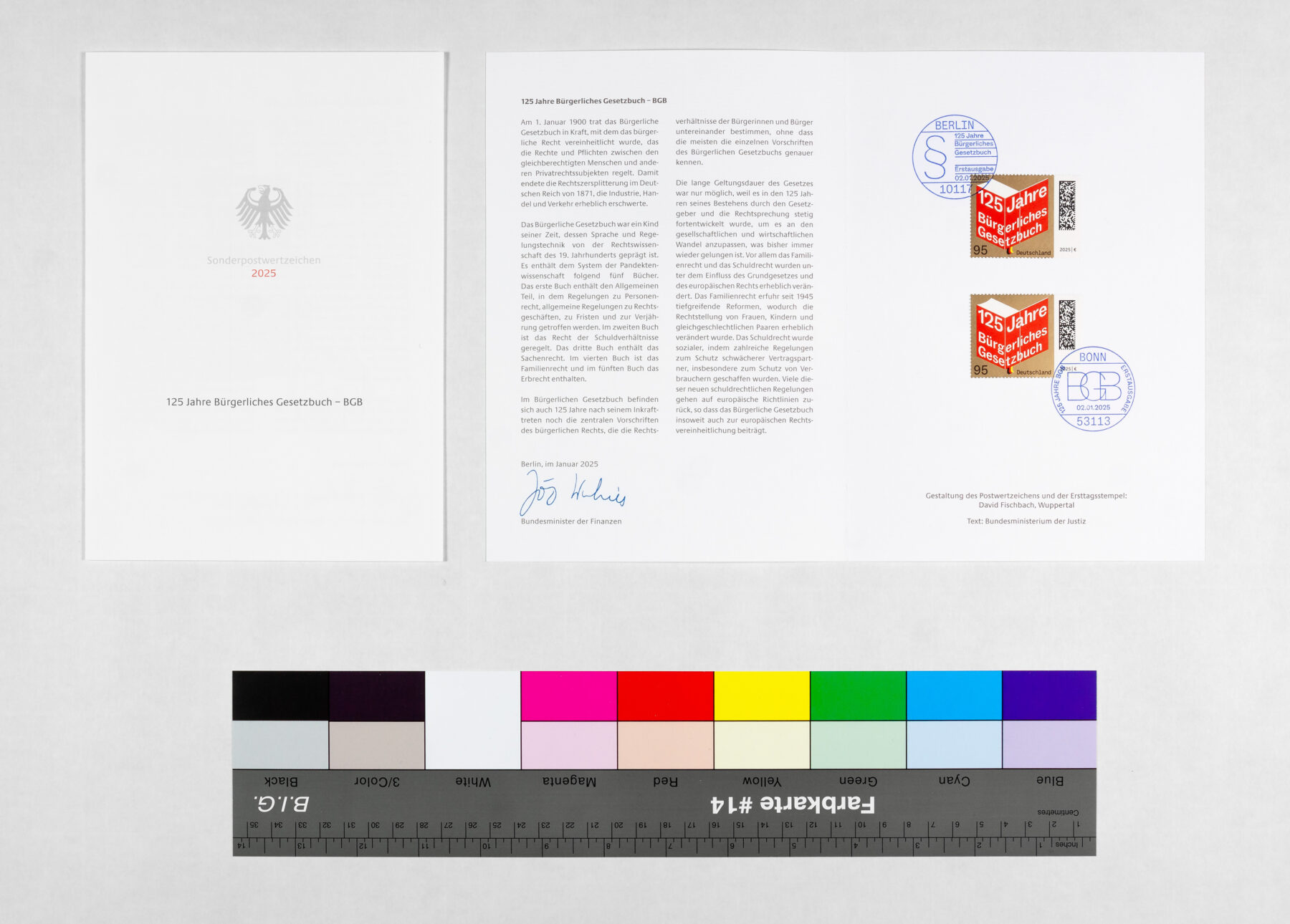 Special postage stamps, 125 Jahre Bürgerliches Gesetzbuch, 2025, Federal Ministry of Finance, David Fischbach