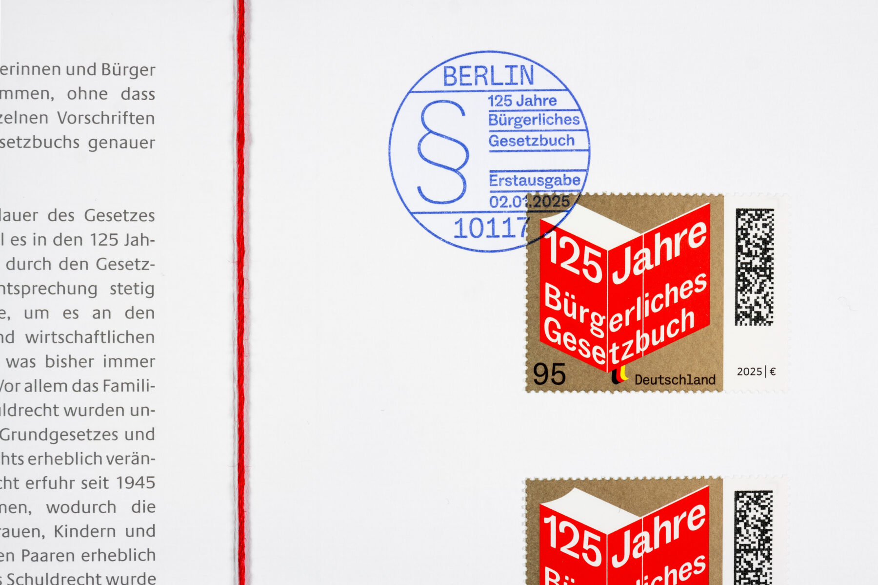 Special postage stamps, 125 Jahre Bürgerliches Gesetzbuch, 2025, Federal Ministry of Finance, David Fischbach