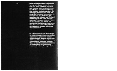 Buchgestaltung Vortrag »Eine Seite ist ein Bild.« von David Fischbach