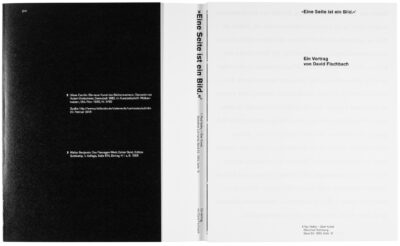 Buchgestaltung Vortrag »Eine Seite ist ein Bild.« von David Fischbach