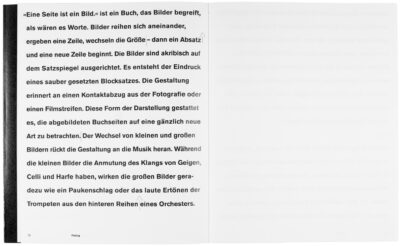 Buchgestaltung Vortrag »Eine Seite ist ein Bild.« von David Fischbach