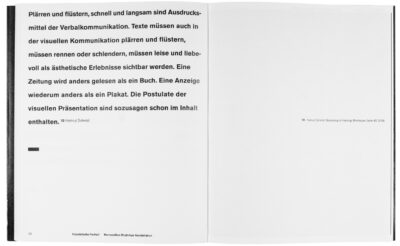 Buchgestaltung Vortrag »Eine Seite ist ein Bild.« von David Fischbach