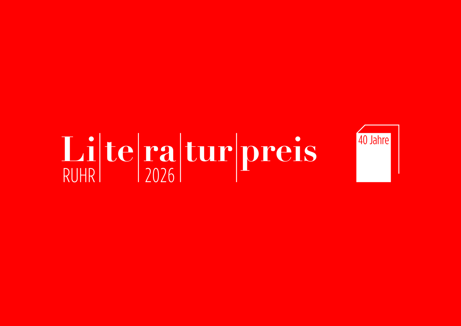40 Jahre Literaturpreis Ruhr, Logo, 2026, Literaturpreis Ruhr, David Fischbach