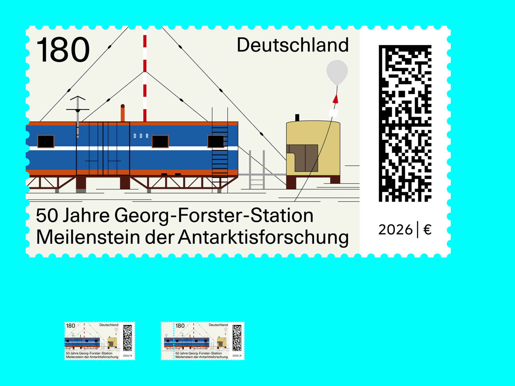 Sonderpostwertzeichen 50 Jahre Georg-Forster-Station, 2026, Bundesministerium der Finanzen, David Fischbach