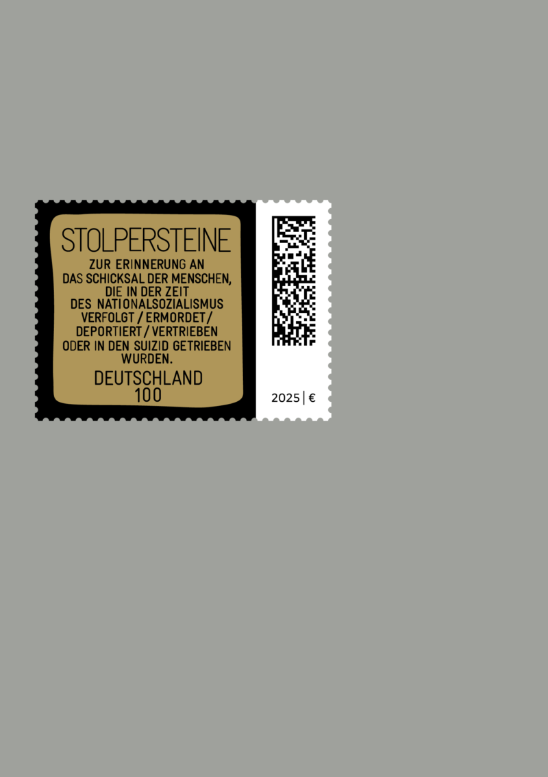 Sonderpostwertzeichen Stolpersteine, 2025, Bundesministerium der Finanzen, David Fischbach